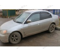 Дефлекторы окон на Honda Civic 6 96-00 (Cobra Tuning)