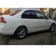 Дефлекторы окон на Honda Civic 7 00-06 (Cobra Tuning)