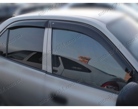 Дефлекторы окон на Hyundai Accent 2 00-06 (Cobra Tuning)