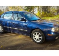 Дефлекторы окон на Hyundai Elantra 3 00-06 хэтчбек (Cobra Tuning)