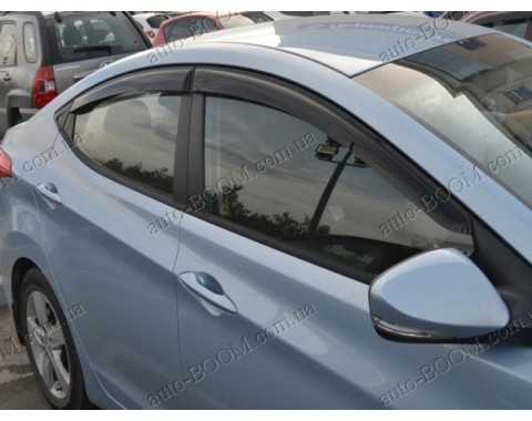 Дефлекторы окон на Hyundai Elantra 5 10- (Cobra Tuning)