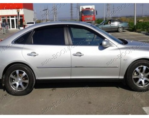 Дефлекторы окон на Hyundai Grandeur 05-11 седан (Cobra Tuning)