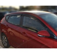 Дефлекторы окон на Hyundai Accent 4 11- хэтчбек (Cobra Tuning)