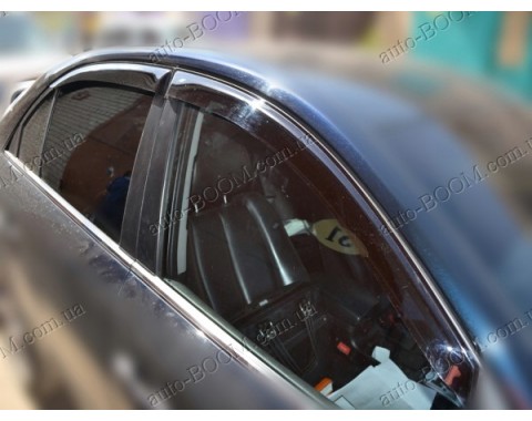 Дефлекторы окон на Hyundai Sonata 05-10 (Cobra Tuning)