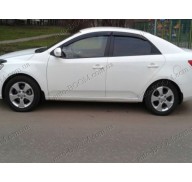 Дефлекторы окон на Kia Cerato 2 08-12 (Cobra Tuning)