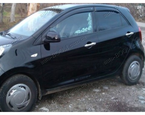 Дефлекторы окон на Kia Picanto 11- 5дверей (Cobra Tuning)