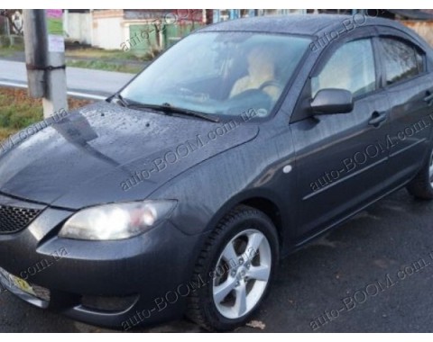 Дефлекторы окон на Mazda 3 03-09 (Cobra Tuning)