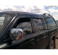 Дефлекторы окон на Mitsubishi L200 96-06 (Cobra Tuning)