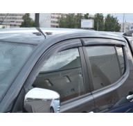 Дефлекторы окон на Mitsubishi L200 06- (Cobra Tuning)