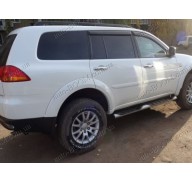 Дефлекторы окон на Mitsubishi Pajero Sport 2 08- (Cobra Tuning)