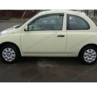 Дефлекторы окон на Nissan Micra 02-10 3двери (Cobra Tuning)