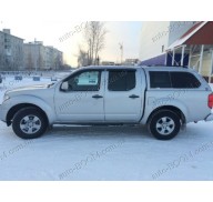 Дефлекторы окон на Nissan Navara 3 05- (Cobra Tuning)