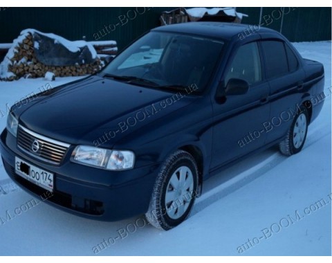 Дефлекторы окон на Nissan Sunny 00-03 (Cobra Tuning)