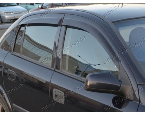 Дефлекторы окон на Opel Astra G 97-04 хэтчбек (Cobra Tuning)