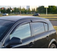 Дефлекторы окон на Opel Astra H 04- хэтчбек 5дверей (Cobra Tuning)