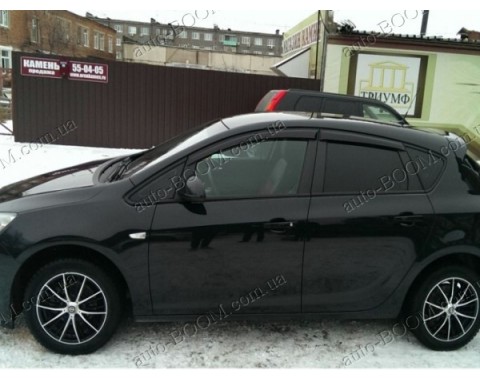 Дефлекторы окон на Opel Astra J 09- хэтчбек (Cobra Tuning)