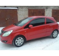 Дефлекторы окон на Opel Corsa D 06- 3двери (Cobra Tuning)