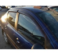 Дефлекторы окон на Peugeot 206 98- (Cobra Tuning)