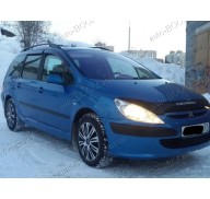 Дефлекторы окон на Peugeot 307 01-11 универсал (Cobra Tuning)