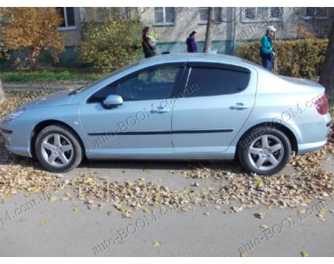 Дефлекторы окон на Peugeot 407 04-11 (Cobra Tuning)
