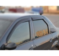 Дефлекторы окон на Renault Logan 04-13 (Cobra Tuning)