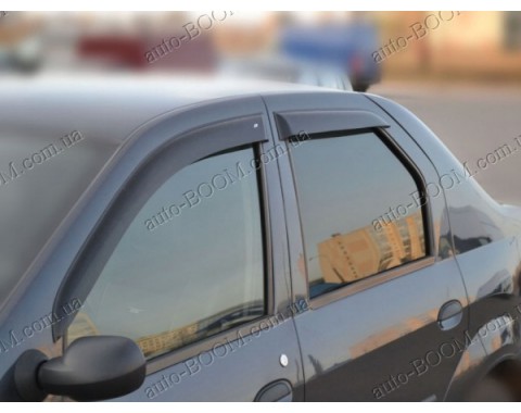 Дефлекторы окон на Renault Logan 04-13 (Cobra Tuning)