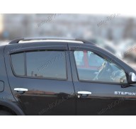 Дефлекторы окон на Renault Sandero 07- (Cobra Tuning)