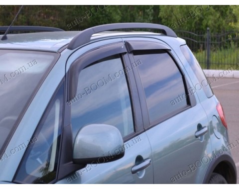 Дефлекторы окон на Suzuki SX4 06-13 хэтчбек (Cobra Tuning)