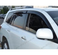 Дефлекторы окон на Toyota Highlander 2 07-13 (Cobra Tuning)