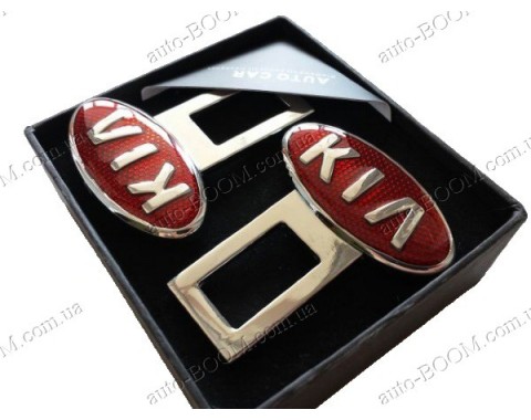 Заглушка ремня безопасности с логотипом Kia Carens 4 12- (Libao)