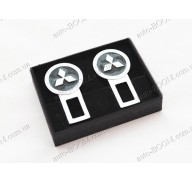 Заглушка ремня безопасности с логотипом Mitsubishi Colt 6 03-08 (Libao)