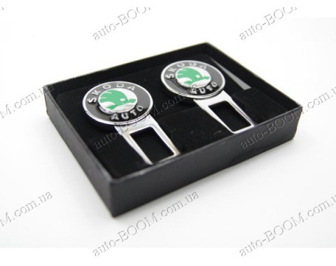 Заглушка ремня безопасности с логотипом Skoda Rapid 11- (Libao)